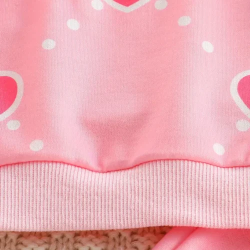 Toddler Girls Heart Print Suit - Image 5