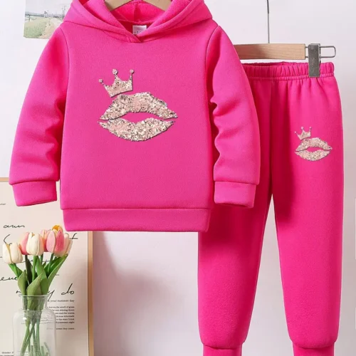 Cozy Two-Piece Fleece Set for Girls - Image 3