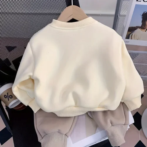 Boys' Cozy Bear Sweatshirt & Joggers Set - Image 3