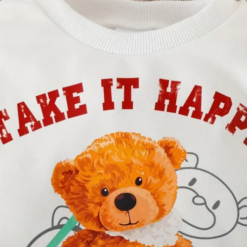 Cute 3pcs Baby Boys Minimalist Graphic Outfits - Image 4