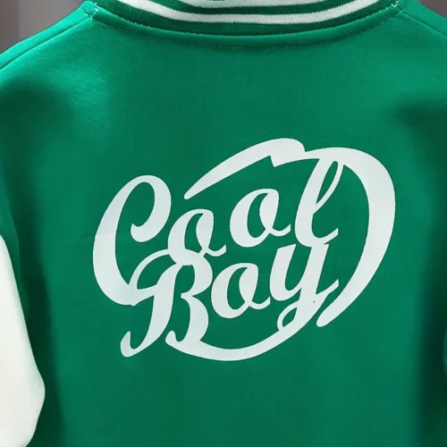 Boy's Letter Print Baseball Suit - Image 8