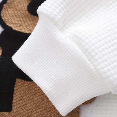 Cute 2pcs Bear Cartoon Print Outfit - Image 6