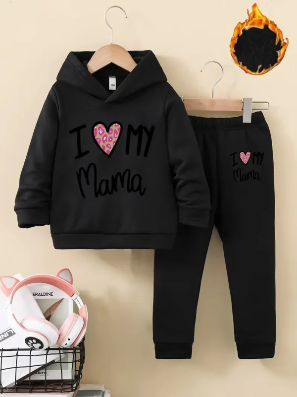 Girls' 2-Piece Autumn/Winter Comfy Hoodie