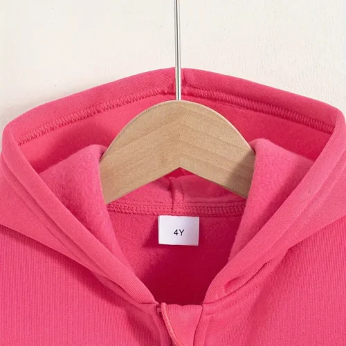 Girls' Snug Fleece Hoodie and Jogger Set - Image 3