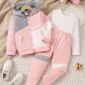 Girls' 3-Piece Color Block Hoodie
