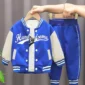 Boy's Letter Print Baseball Suit
