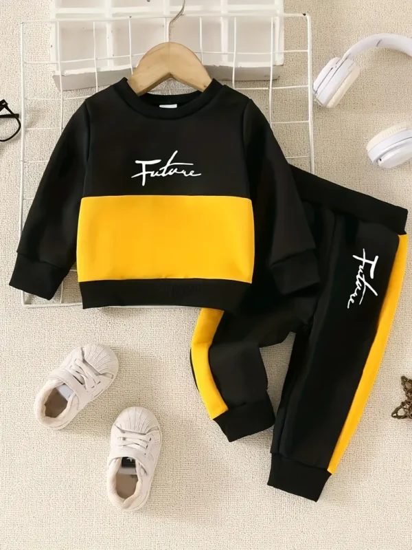 Soft 2pcs Winter Sweatshirt And Trousers Set