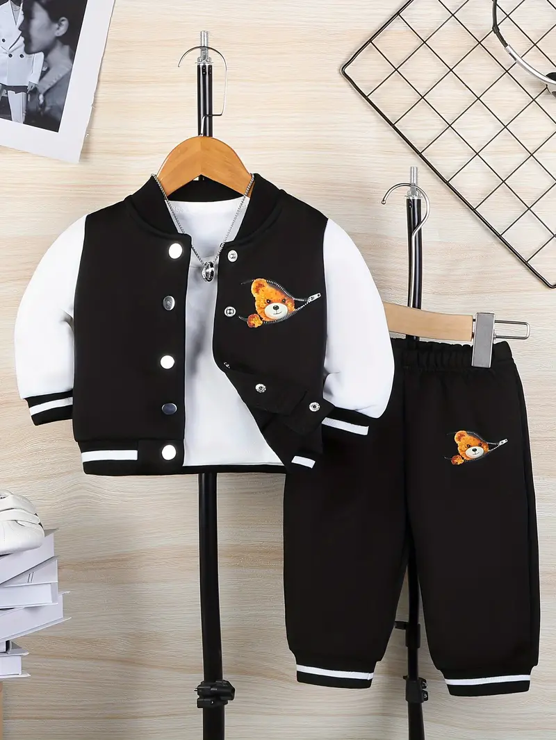 Boys' Casual Cartoon Winter Outfit