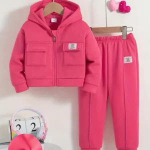 Girls' Snug Fleece Hoodie and Jogger Set