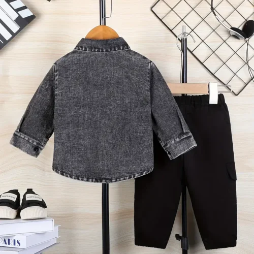 Stylish Boys' Denim Outfit Set - Image 3
