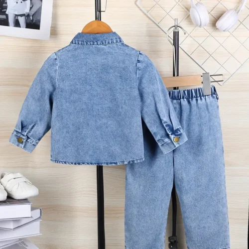 Boys' Denim Autumn/Winter Outfit Set - Image 4