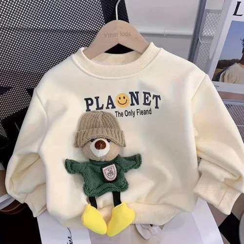 Boys' Cozy Bear Sweatshirt & Joggers Set - Image 5