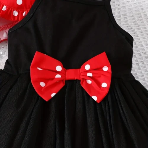 Girl's Polka Dots Pattern Outfit - Image 3