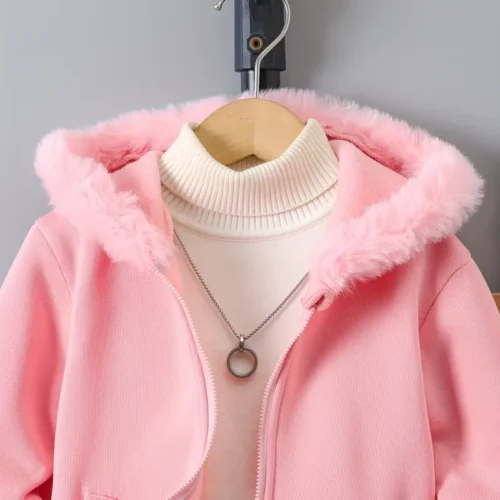 Stylish Girls' Hoodie Outfit Set - Image 3