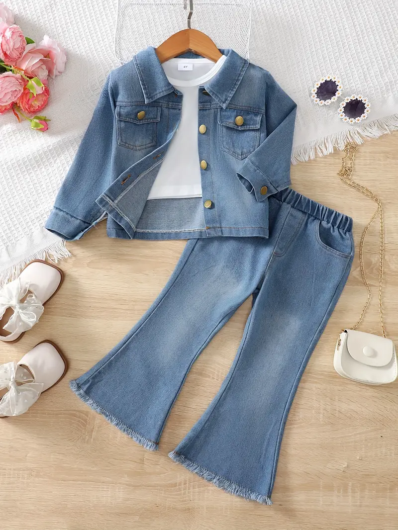 Girls' Denim Outfit Set