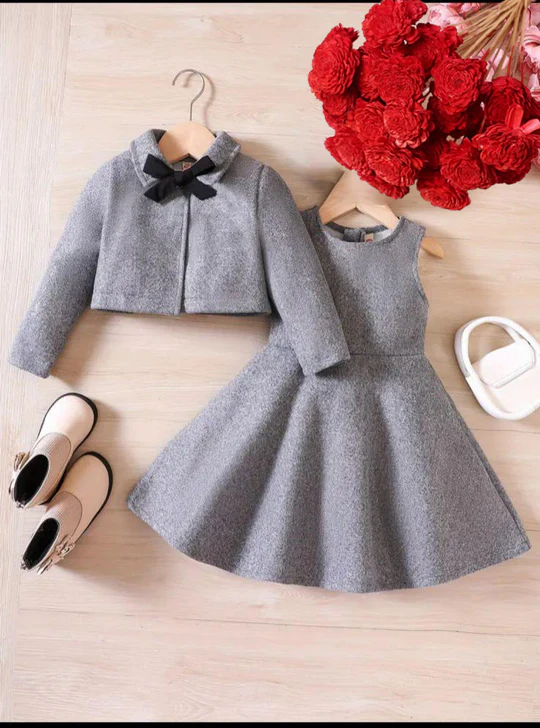Little Grace Grey Outfit 2-Pcs Set