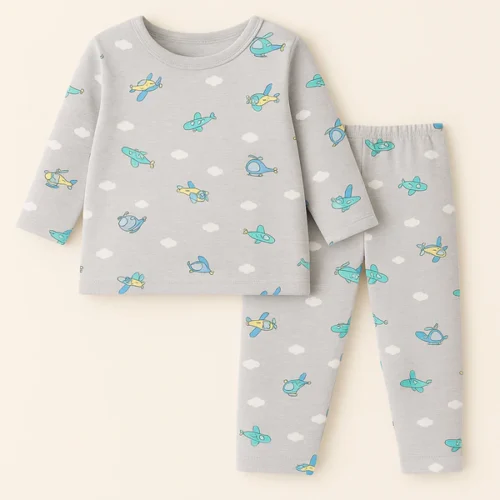 Cozy White Space Bear Baby PJ Set – Sunshine - Image 4