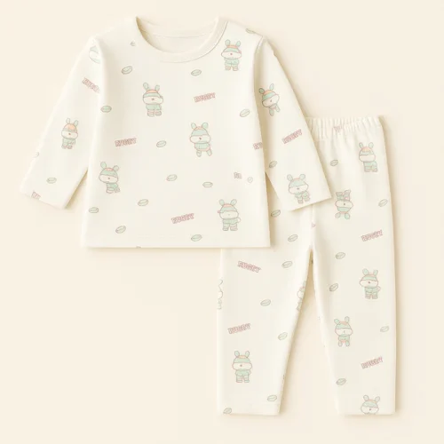 Cozy White Space Bear Baby PJ Set – Sunshine - Image 6