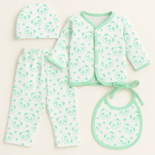 Sunshine Newborn Bunny Pink 4-Piece Full Sleeves Gift Set - Image 7