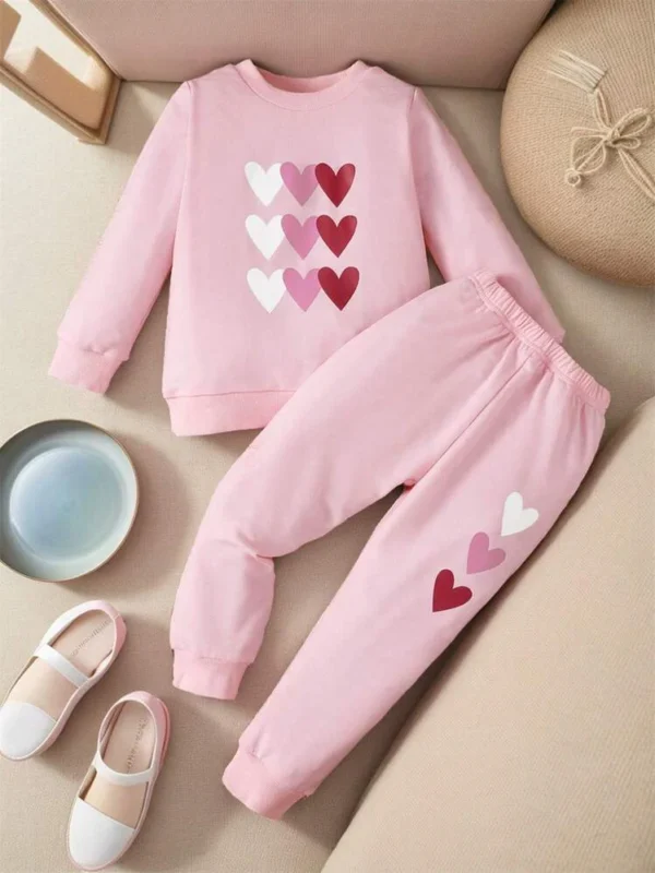 IMG-7582 (1) Pink Heart Plush Shirt and Trouser set
