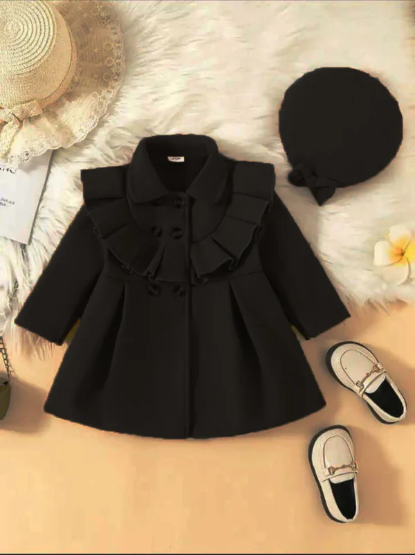 Little Royal Warm Black Winter Coat