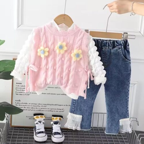 Little Lady’s 3-Piece Suit Set – Elegant & Soft - Image 4