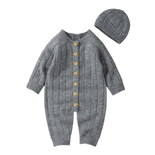 Cozy Baby Rompers Set – Includes Soft Cap - Image 4