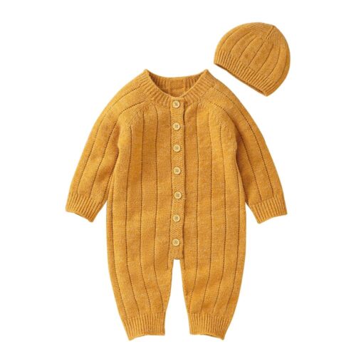 Cozy Baby Rompers Set – Includes Soft Cap - Image 3