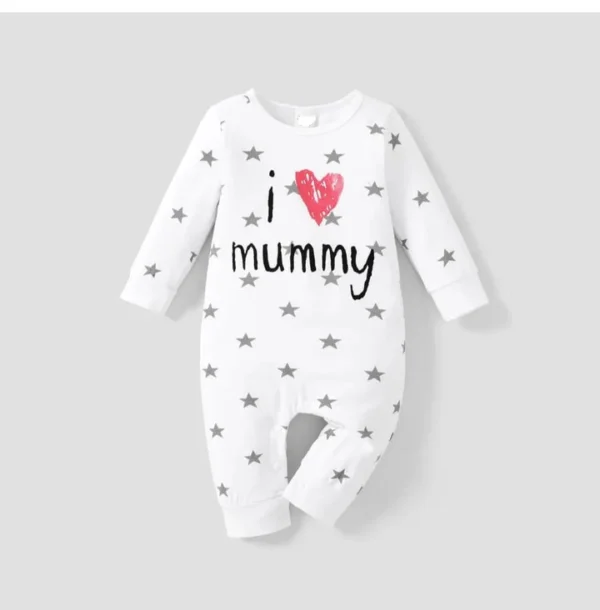 I Love Mummy: Cozy Plush Printed Romper