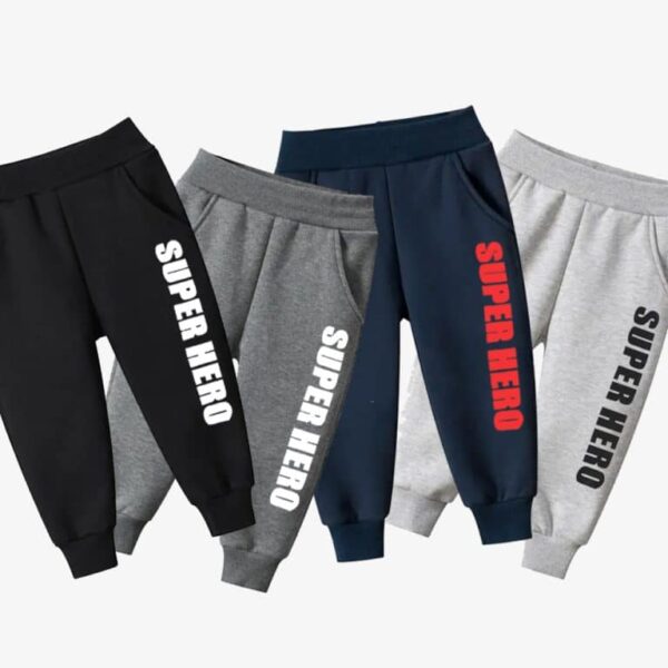 Bundle of 4 Super Hero Themed Sweatpants for Kids