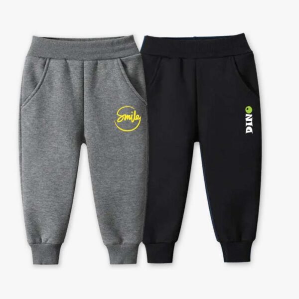 Kids’ 2-Pack Smile Dino Graphic Fleece Joggers