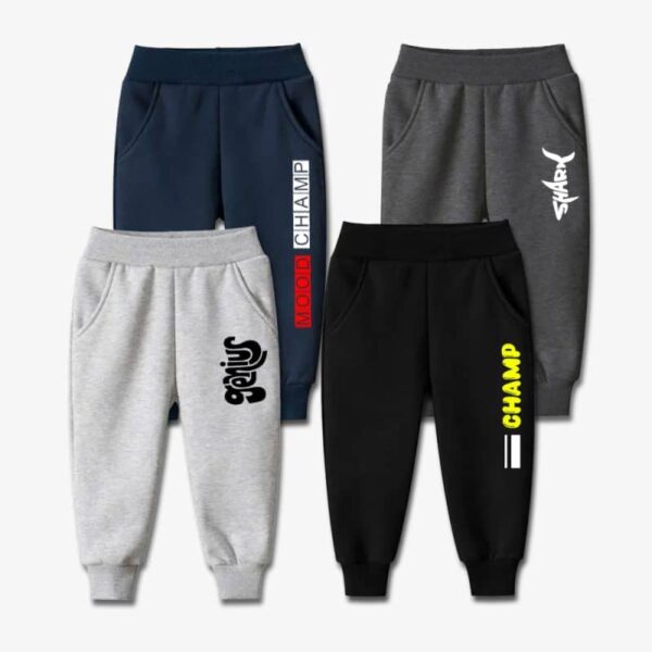 Kids’ 4-Pack Genius Shark Champ Graphic Sweatpants