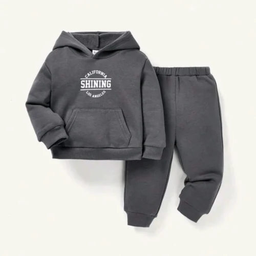 Cozy Hoodie and Trouser– Shining in Charcoal Grey