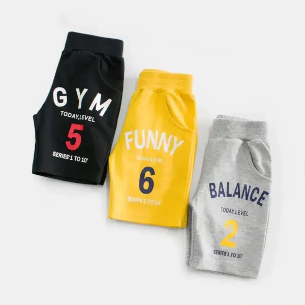 Set of 3 Casual Bright Summer Shorts for Little Boys