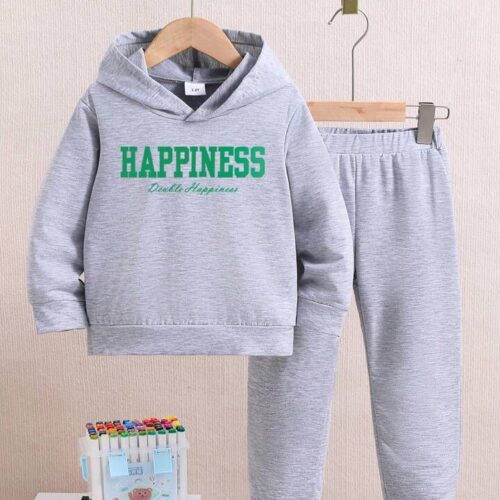 Cozy & Happy – Grey Happiness Fleece Sweat Set