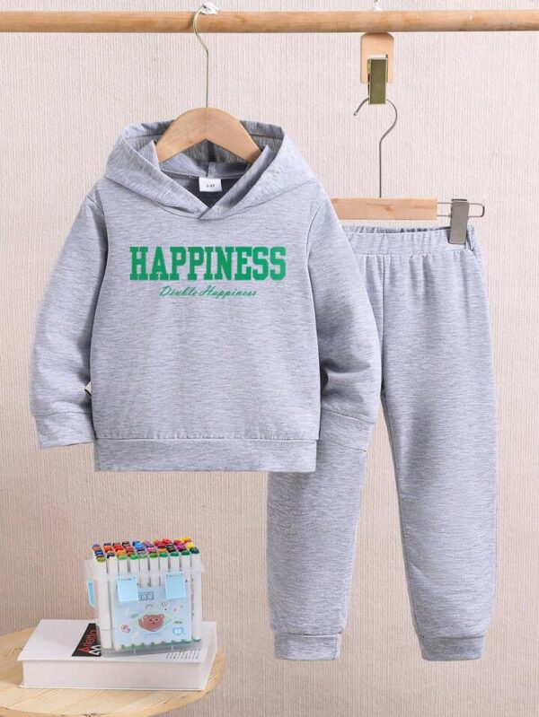 Cozy & Happy – Grey Happiness Fleece Sweat Set