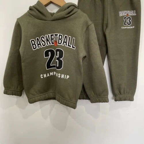 Plush Comfort Hoodie Set California in Green