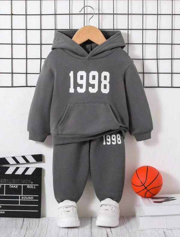 Plush Fleece Set – 1998 Basic in Charcoal Grey