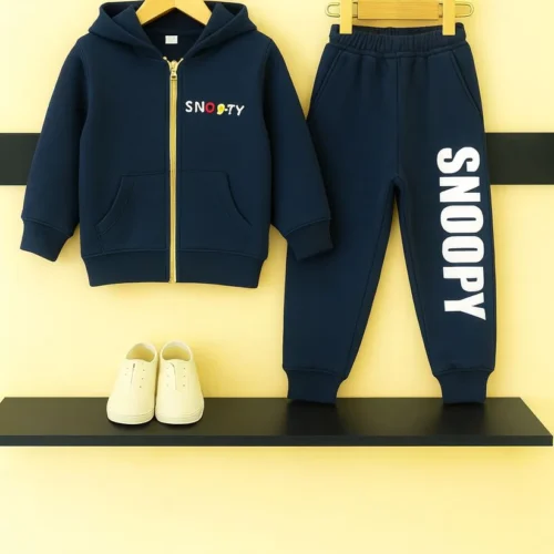 Navy Snoopy Hoodie & Tracksuit Set