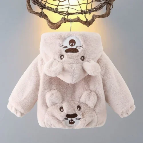 3D Ears & Paw Pockets Furry Hoodie