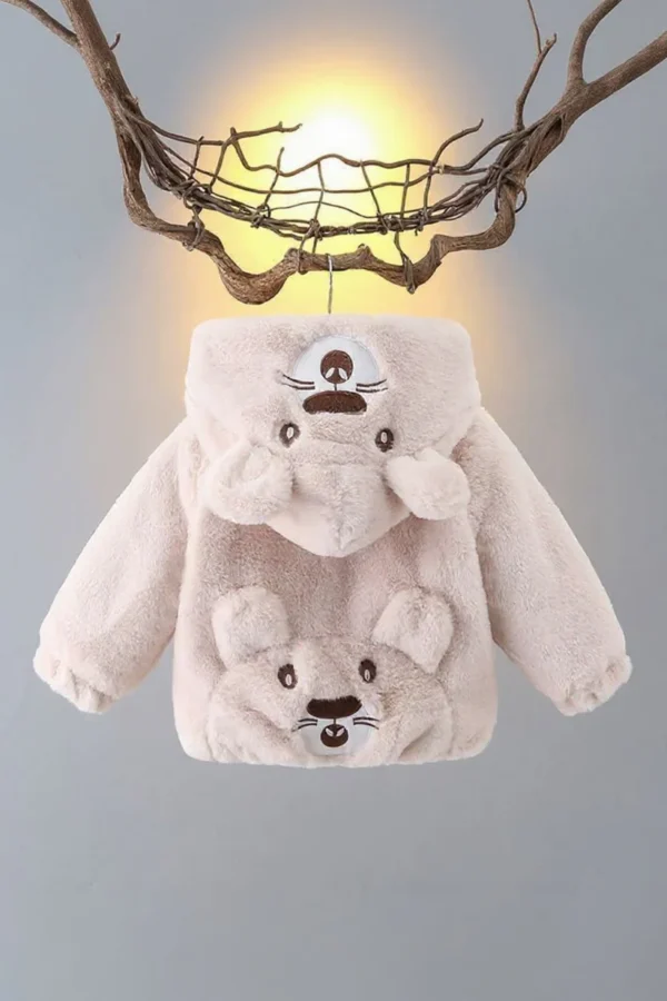 3D Ears & Paw Pockets Furry Hoodie