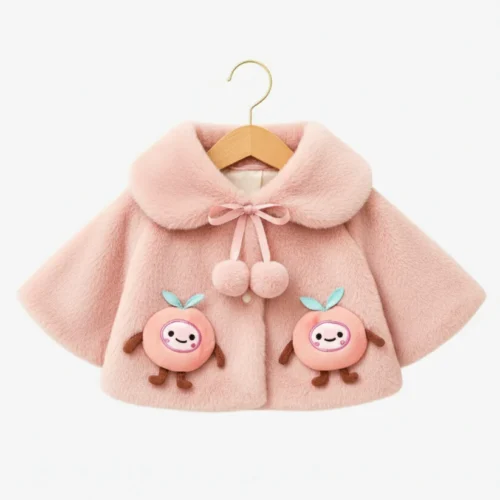 3D Apple Baby Girls’ Winter Cape