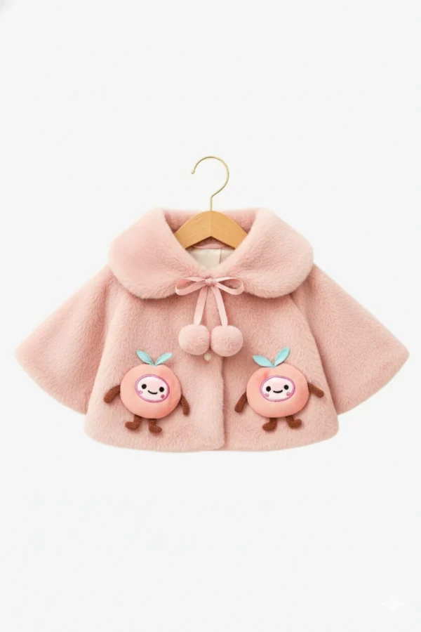 3D Apple Baby Girls’ Winter Cape