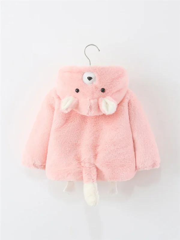 Fluffy Puppy Pink Hooded Jacket