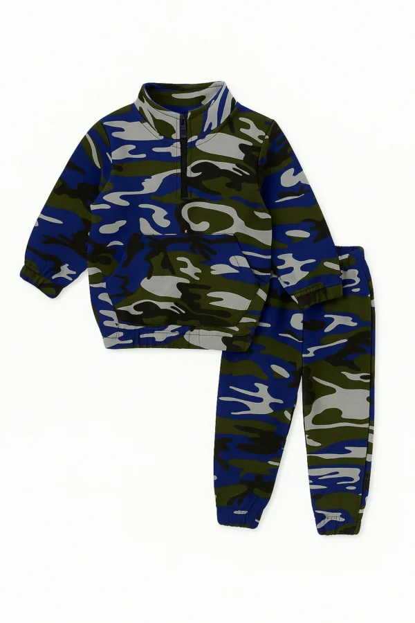 Fleece Shirt & Trouser - Camouflage Blue Snuggle in Style