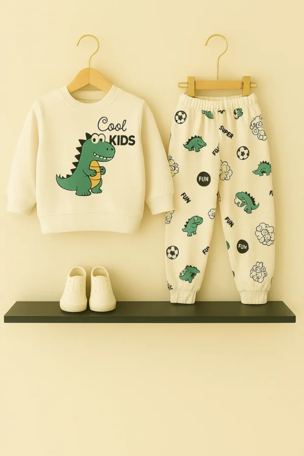 COOL KIDS Cream Color Boys’ Tracksuit