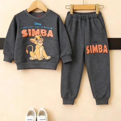 Simba Printed Dark Grey Boys’ Tracksuit