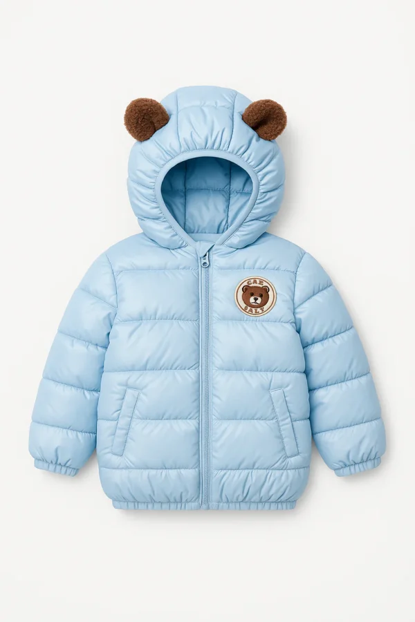 Kids Light Blue Light-Up Puffer Jacket