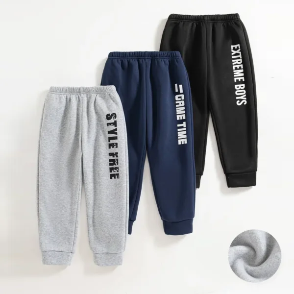 Set of 3 Extreme Game Style Printed Sweatpants for Kids